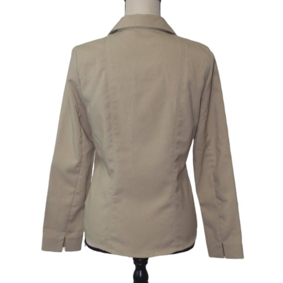 New York & Company City Stretch Tan Snap Up Jacket Size Small - Picture 3 of 4